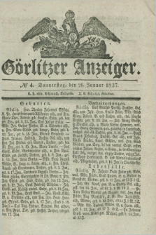 Görlitzer Anzeiger. 1837, № 4 (26 Januar) + dod.