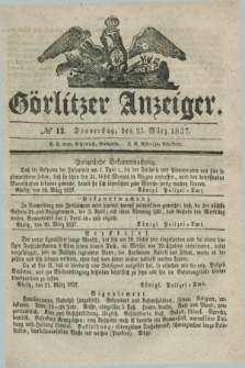 Görlitzer Anzeiger. 1837, № 12 (23 März) + dod.