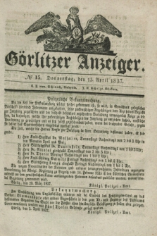 Görlitzer Anzeiger. 1837, № 15 (13 April)