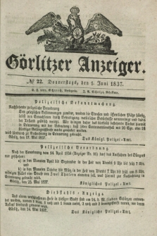 Görlitzer Anzeiger. 1837, № 22 (1 Juni)