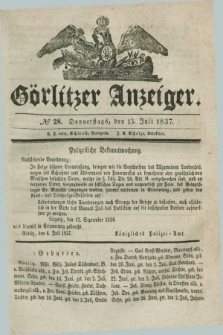 Görlitzer Anzeiger. 1837, № 28 (13 Juli) + dod.