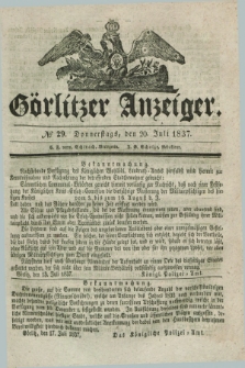 Görlitzer Anzeiger. 1837, № 29 (20 Juli) + dod.