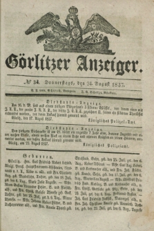 Görlitzer Anzeiger. 1837, № 34 (24 August)