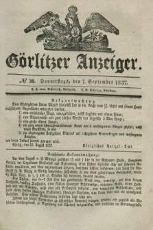 Görlitzer Anzeiger. 1837, № 36 (7 September)