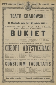W Niedzielę dnia 14go Września 1873 r. Komedya w 1 akcie przez Henryka Meilhaci i Ludwika Halévy, tłumaczona z francuzkiego: Bukiet
