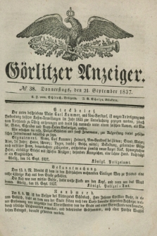 Görlitzer Anzeiger. 1837, № 38 (21 September)