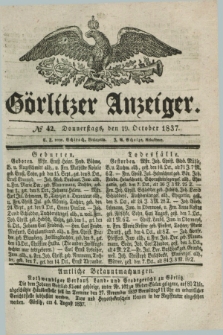 Görlitzer Anzeiger. 1837, № 42 (19 October) + dod.
