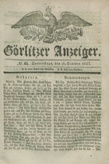 Görlitzer Anzeiger. 1837, № 43 (26 October)
