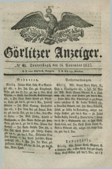 Görlitzer Anzeiger. 1837, № 46 (16 November) + dod.