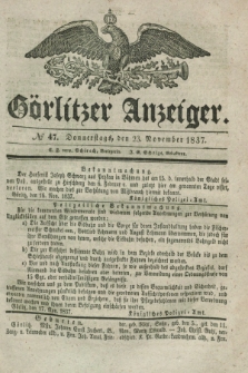 Görlitzer Anzeiger. 1837, № 47 (23 November)