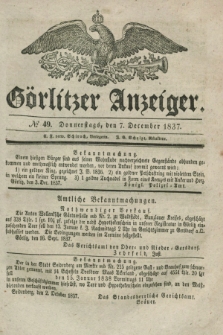 Görlitzer Anzeiger. 1837, № 49 (7 December)
