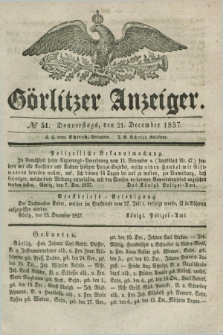 Görlitzer Anzeiger. 1837, № 51 (21 December) + dod.