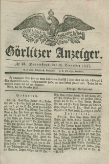 Görlitzer Anzeiger. 1837, № 52 (28 December)