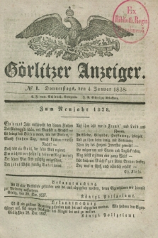 Görlitzer Anzeiger. 1838, № 1 (4 Januar)