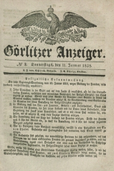 Görlitzer Anzeiger. 1838, № 2 (11 Januar)