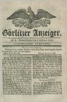 Görlitzer Anzeiger. 1838, № 5 (1 Februar) + dod.