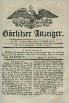 Görlitzer Anzeiger. 1838, № 17 (26 April) + dod.