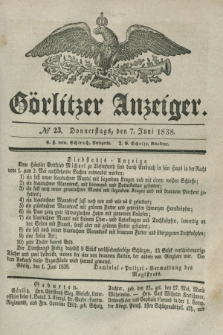 Görlitzer Anzeiger. 1838, № 23 (7 Juni)