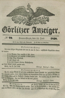Görlitzer Anzeiger. 1838, № 29 (19 Juli)