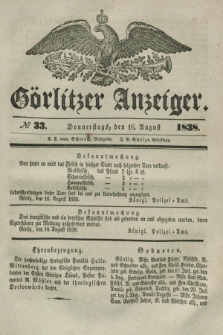 Görlitzer Anzeiger. 1838, № 33 (16 August)