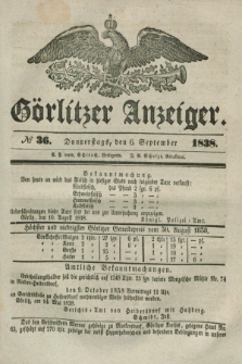 Görlitzer Anzeiger. 1838, № 36 (6 September)
