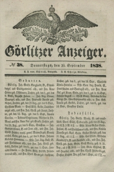 Görlitzer Anzeiger. 1838, № 38 (20 September)