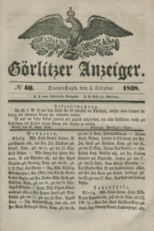 Görlitzer Anzeiger. 1838, № 40 (4 October)