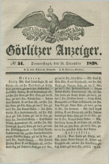 Görlitzer Anzeiger. 1838, № 51 (20 December) + dod.