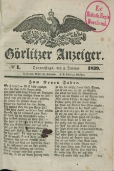 Görlitzer Anzeiger. 1839, № 1 (3 Januar)