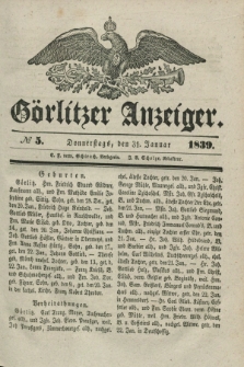 Görlitzer Anzeiger. 1839, № 5 (31 Januar) + dod.