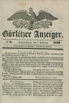 Görlitzer Anzeiger. 1839, № 6 (7 Februar) + dod.
