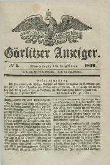 Görlitzer Anzeiger. 1839, № 7 (14 Februar) + dod.