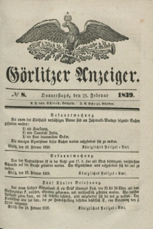 Görlitzer Anzeiger. 1839, № 8 (21 Februar) + dod.