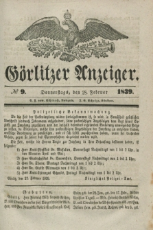 Görlitzer Anzeiger. 1839, № 9 (28 Februar)