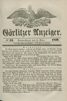 Görlitzer Anzeiger. 1839, № 12 (21 März)