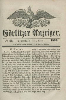 Görlitzer Anzeiger. 1839, № 14 (4 April)