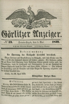Görlitzer Anzeiger. 1839, № 19 (9 Mai)