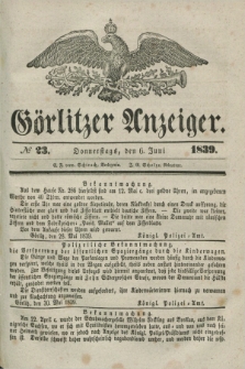 Görlitzer Anzeiger. 1839, № 23 (6 Juni) + dod.