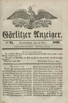 Görlitzer Anzeiger. 1839, № 24 (13 Juni)