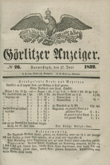 Görlitzer Anzeiger. 1839, № 26 (27 Juni)