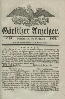 Görlitzer Anzeiger. 1839, № 35 (29 August)