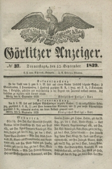 Görlitzer Anzeiger. 1839, № 37 (12 September)