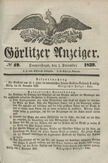 Görlitzer Anzeiger. 1839, № 49 (5 December)
