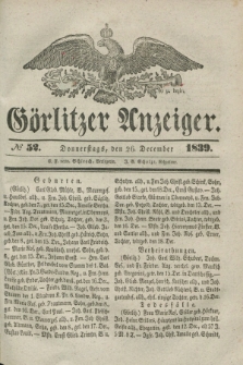 Görlitzer Anzeiger. 1839, № 52 (26 December)