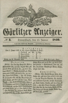 Görlitzer Anzeiger. 1840, № 3 (16 Januar)