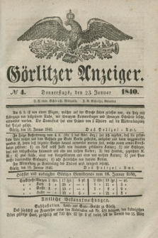 Görlitzer Anzeiger. 1840, № 4 (23 Januar)