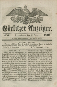Görlitzer Anzeiger. 1840, № 5 (30 Januar)