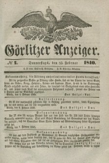 Görlitzer Anzeiger. 1840, № 7 (13 Februar)