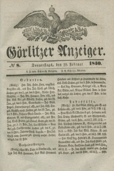 Görlitzer Anzeiger. 1840, № 8 (20 Februar)