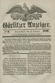 Görlitzer Anzeiger. 1840, № 9 (27 Februar)